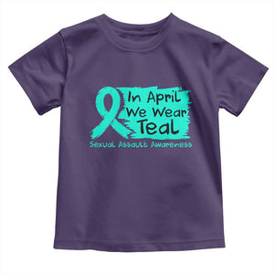 Sexual Assault Awareness Toddler T Shirt In April We Wear Teal TS10 Purple Print Your Wear