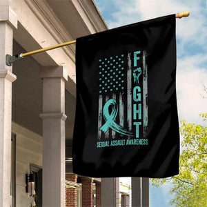 Sexual Assault Awareness Garden Flag Fight Cancer American Flag Teal Ribbon TS10 Print Your Wear