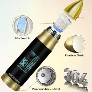 Sexual Assault Awareness Bullet Tumbler Fight Cancer American Flag Teal Ribbon TS10 Print Your Wear