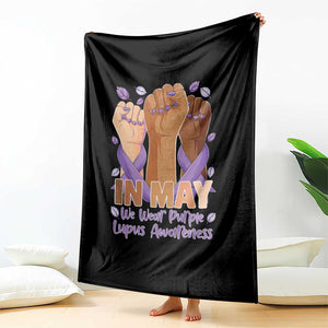 In May We Wear Purple Lupus Awareness Throw Blanket Purple Ribbon TS10 Print Your Wear