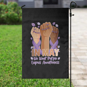 In May We Wear Purple Lupus Awareness Garden Flag Purple Ribbon TS10 Print Your Wear