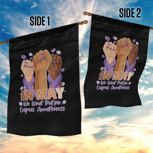 In May We Wear Purple Lupus Awareness Garden Flag Purple Ribbon TS10 Print Your Wear