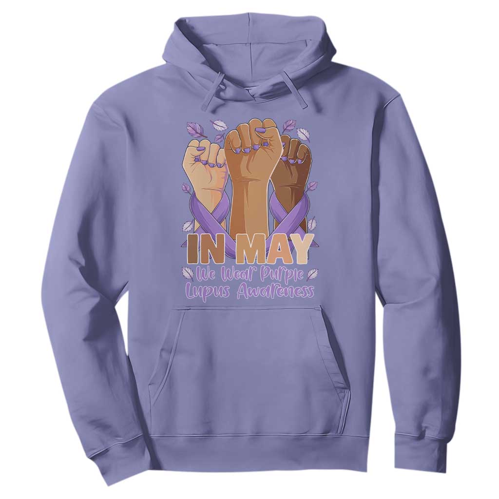 In May We Wear Purple Lupus Awareness Hoodie Purple Ribbon TS10 Violet Print Your Wear