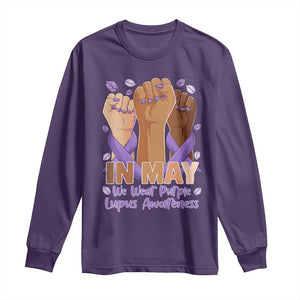 In May We Wear Purple Lupus Awareness Long Sleeve Shirt Purple Ribbon TS10 Purple Print Your Wear
