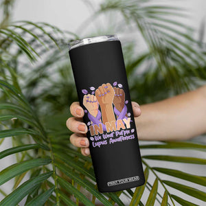 In May We Wear Purple Lupus Awareness Skinny Tumbler Purple Ribbon TS10 Print Your Wear