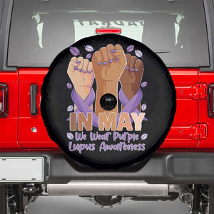 In May We Wear Purple Lupus Awareness Spare Tire Cover Purple Ribbon TS10 Black Print Your Wear