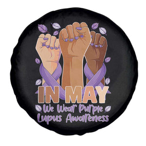 In May We Wear Purple Lupus Awareness Spare Tire Cover Purple Ribbon TS10 Print Your Wear