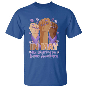 In May We Wear Purple Lupus Awareness T Shirt Purple Ribbon TS10 Royal Blue Print Your Wear