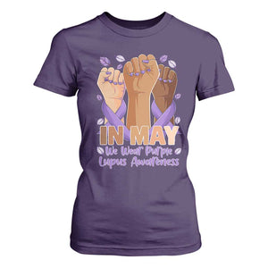 In May We Wear Purple Lupus Awareness T Shirt For Women Purple Ribbon TS10 Purple Print Your Wear