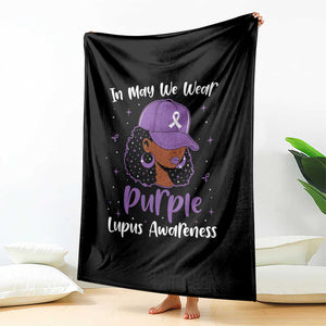 Lupus Awareness Throw Blanket African American Black Women Fight Lupus Purple Ribbon TS10 Print Your Wear