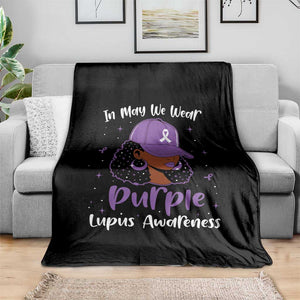 Lupus Awareness Throw Blanket African American Black Women Fight Lupus Purple Ribbon TS10 Print Your Wear