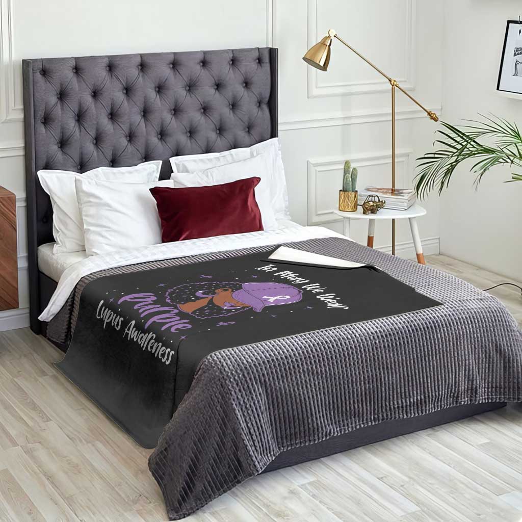Lupus Awareness Throw Blanket African American Black Women Fight Lupus Purple Ribbon TS10 Print Your Wear