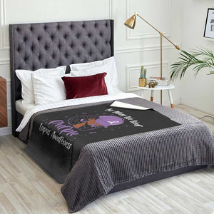 Lupus Awareness Throw Blanket African American Black Women Fight Lupus Purple Ribbon TS10 Print Your Wear