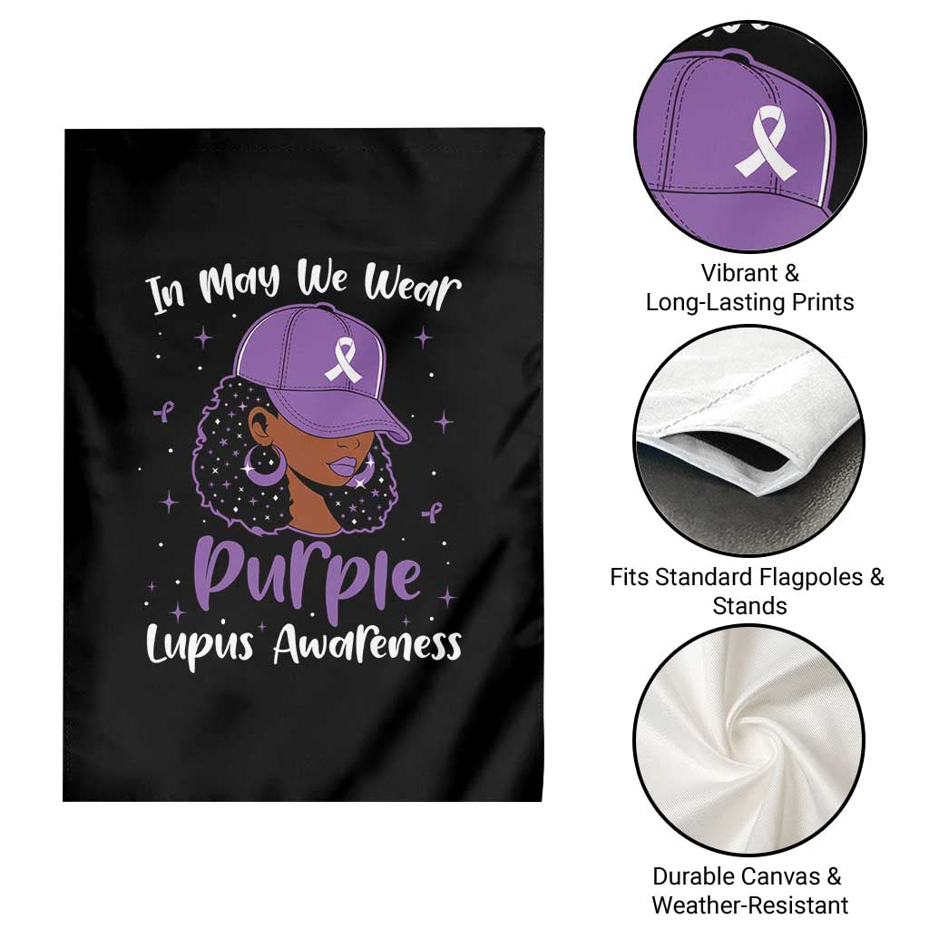 Lupus Awareness Garden Flag African American Black Women Fight Lupus Purple Ribbon TS10 Print Your Wear