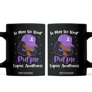 Lupus Awareness Coffee Mug African American Black Women Fight Lupus Purple Ribbon TS10 Black Print Your Wear