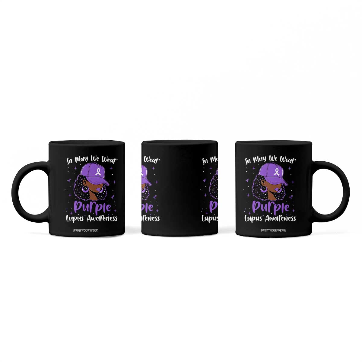 Lupus Awareness Coffee Mug African American Black Women Fight Lupus Purple Ribbon TS10 Print Your Wear