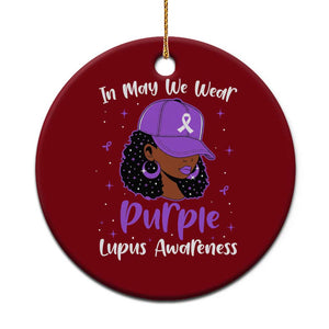 Lupus Awareness Ceramic Ornament African American Black Women Fight Lupus Purple Ribbon TS10 1pc Red Print Your Wear
