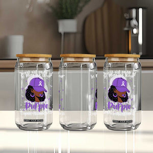 Lupus Awareness Glass Can African American Black Women Fight Lupus Purple Ribbon TS10 Print Your Wear