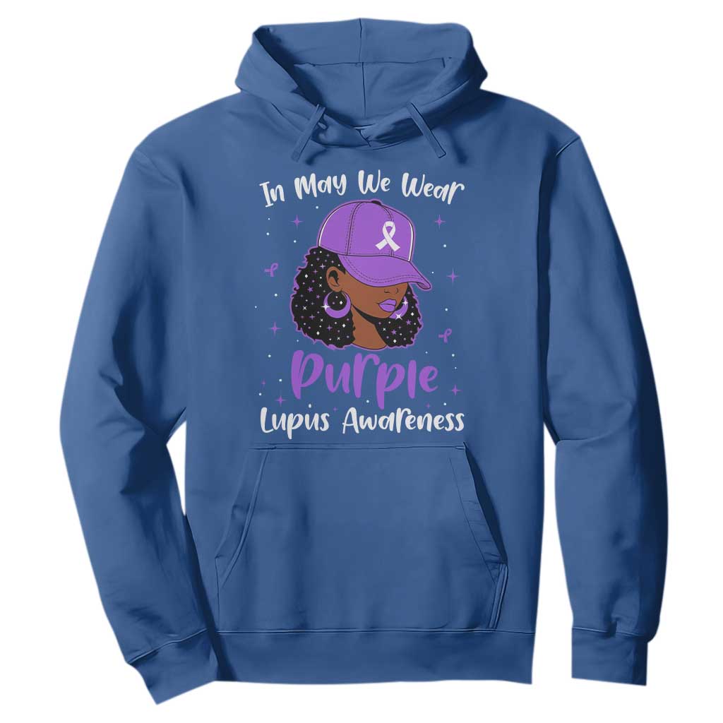 Lupus Awareness Hoodie African American Black Women Fight Lupus Purple Ribbon TS10 Royal Blue Print Your Wear