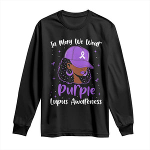 Lupus Awareness Long Sleeve Shirt African American Black Women Fight Lupus Purple Ribbon TS10 Black Print Your Wear