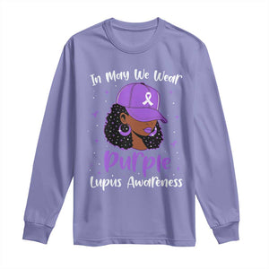 Lupus Awareness Long Sleeve Shirt African American Black Women Fight Lupus Purple Ribbon TS10 Violet Print Your Wear