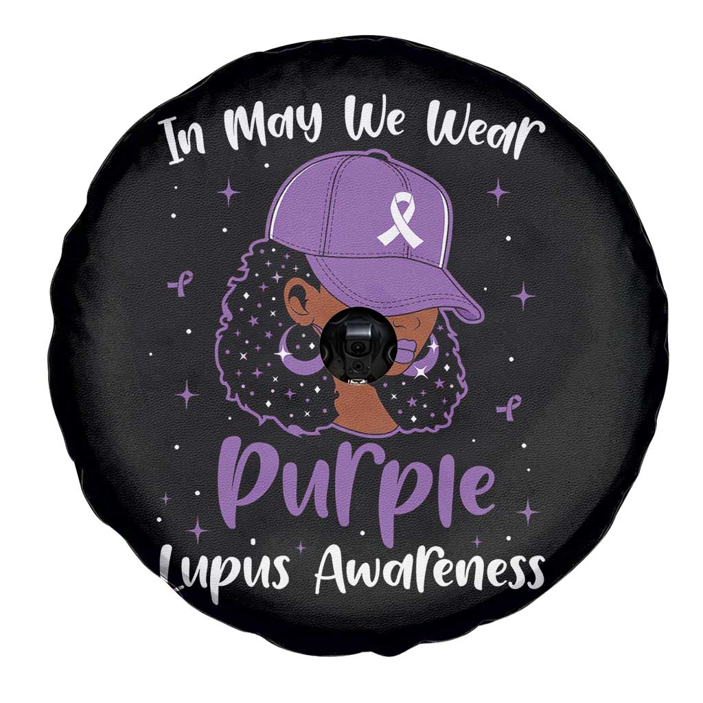 Lupus Awareness Spare Tire Cover African American Black Women Fight Lupus Purple Ribbon TS10 Print Your Wear