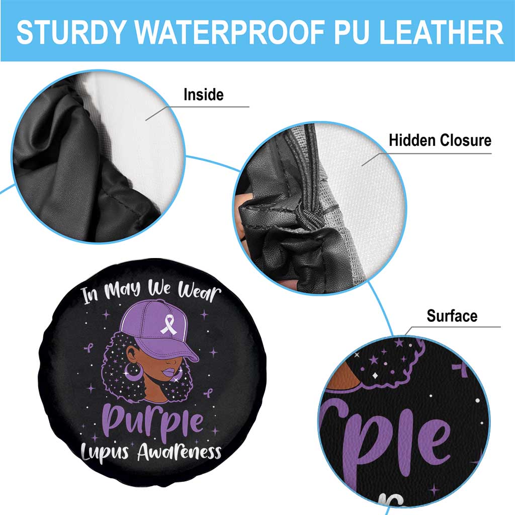 Lupus Awareness Spare Tire Cover African American Black Women Fight Lupus Purple Ribbon TS10 Print Your Wear