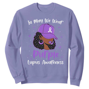 Lupus Awareness Sweatshirt African American Black Women Fight Lupus Purple Ribbon TS10 Violet Print Your Wear