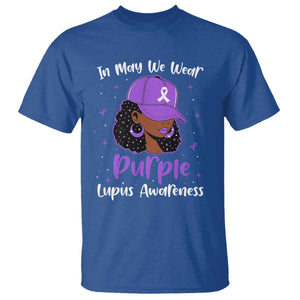 Lupus Awareness T Shirt African American Black Women Fight Lupus Purple Ribbon TS10 Royal Blue Print Your Wear