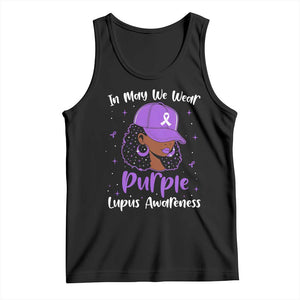 Lupus Awareness Tank Top African American Black Women Fight Lupus Purple Ribbon TS10 Black Print Your Wear