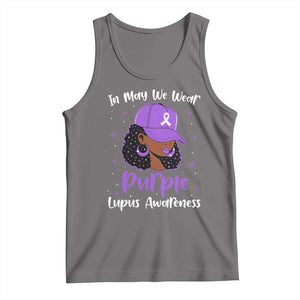 Lupus Awareness Tank Top African American Black Women Fight Lupus Purple Ribbon TS10 Deep Heather Print Your Wear