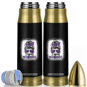 Lupus Warrior Bullet Tumbler Purple Ribbon Messy Bun Women TS10 Black Print Your Wear