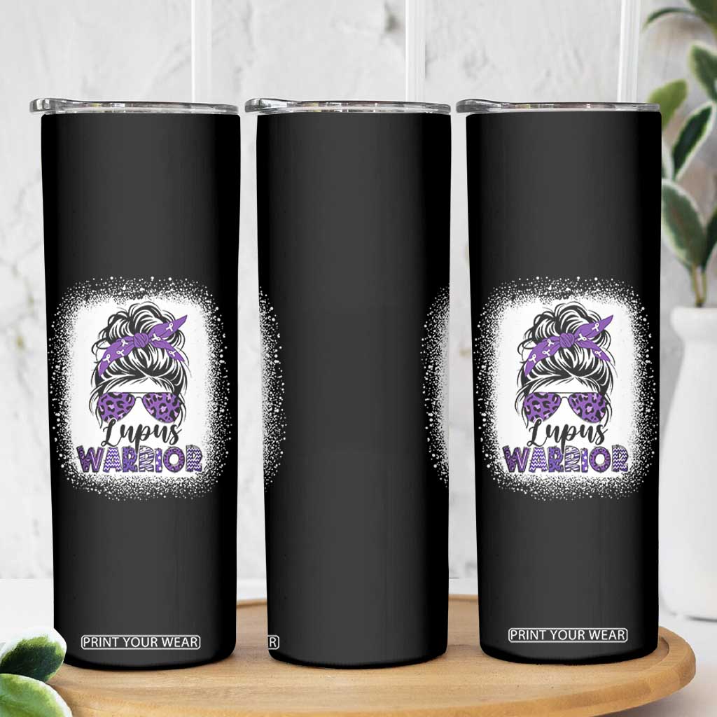 Lupus Warrior Skinny Tumbler Purple Ribbon Messy Bun Women TS10 Print Your Wear