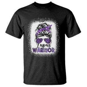 Lupus Warrior T Shirt Purple Ribbon Messy Bun Women TS10 Black Print Your Wear