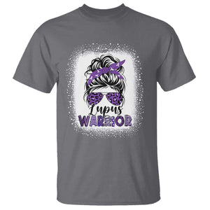 Lupus Warrior T Shirt Purple Ribbon Messy Bun Women TS10 Charcoal Print Your Wear