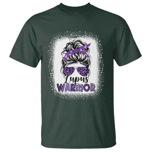 Lupus Warrior T Shirt Purple Ribbon Messy Bun Women TS10 Dark Forest Green Print Your Wear