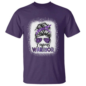 Lupus Warrior T Shirt Purple Ribbon Messy Bun Women TS10 Purple Print Your Wear
