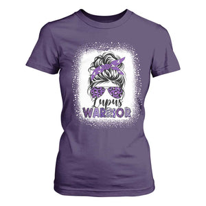 Lupus Warrior T Shirt For Women Purple Ribbon Messy Bun Women TS10 Purple Print Your Wear