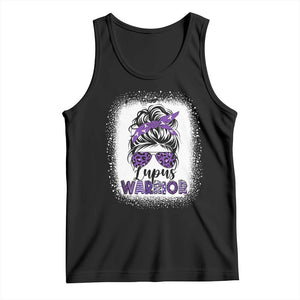 Lupus Warrior Tank Top Purple Ribbon Messy Bun Women TS10 Black Print Your Wear