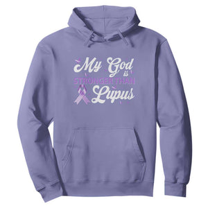 My God Is Bigger Than Lupus Hoodie Purple Ribbon TS10 Violet Print Your Wear