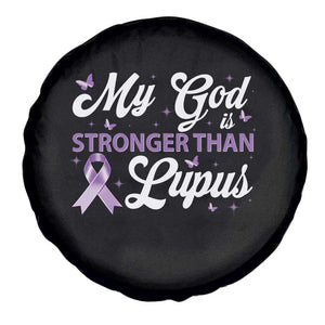 My God Is Bigger Than Lupus Spare Tire Cover Purple Ribbon TS10 Print Your Wear