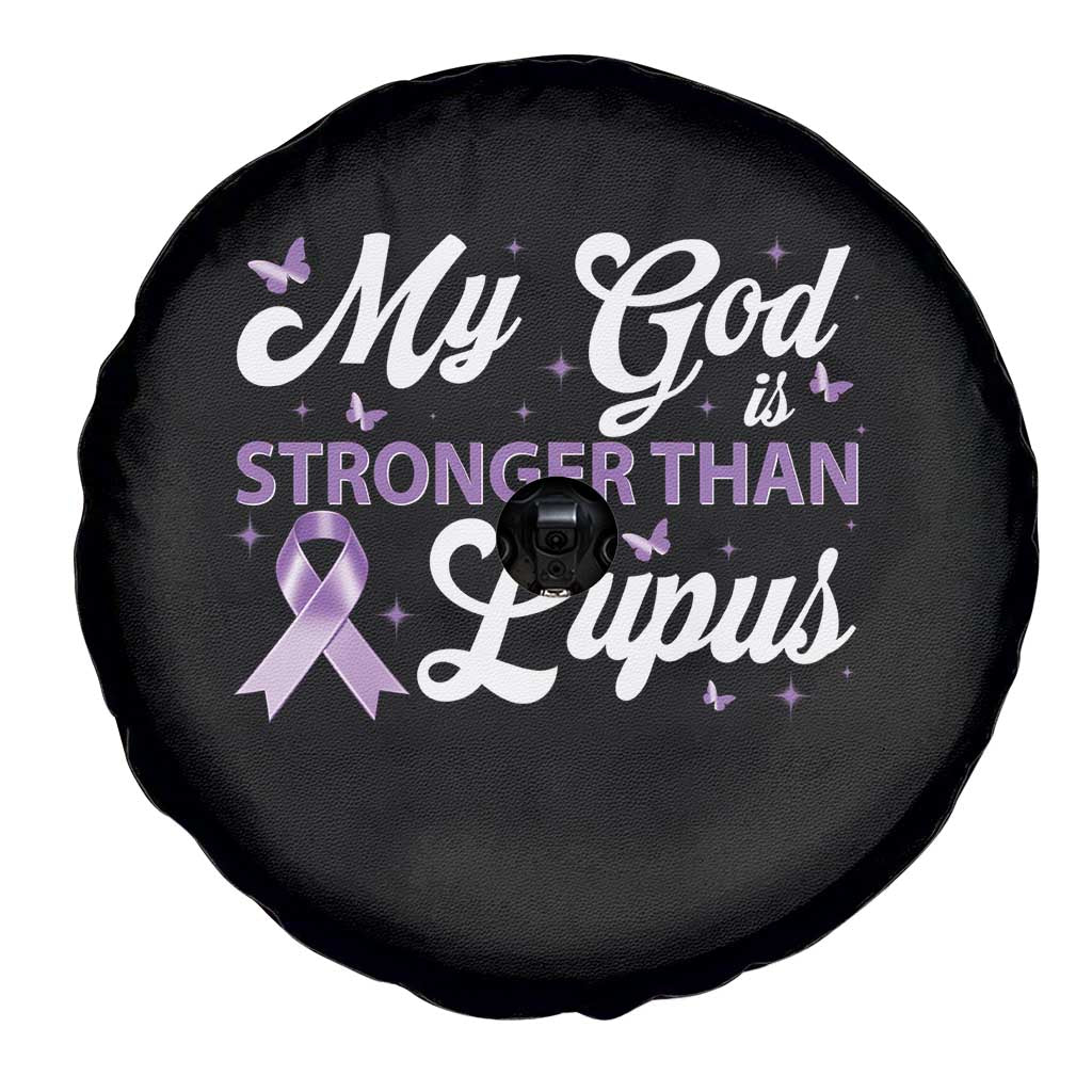 My God Is Bigger Than Lupus Spare Tire Cover Purple Ribbon TS10 Print Your Wear