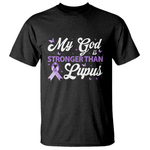 My God Is Bigger Than Lupus T Shirt Purple Ribbon TS10 Black Print Your Wear