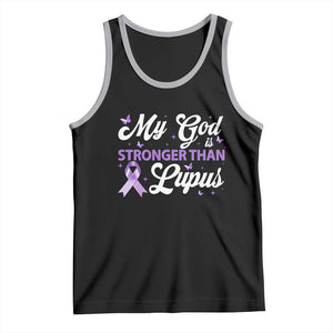 My God Is Bigger Than Lupus Tank Top Purple Ribbon TS10 Black Athletic Heather Print Your Wear