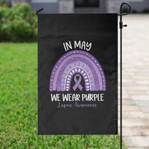 Lupus Awareness Garden Flag In May We Wear Purple Ribbon Rainbow TS10 Print Your Wear