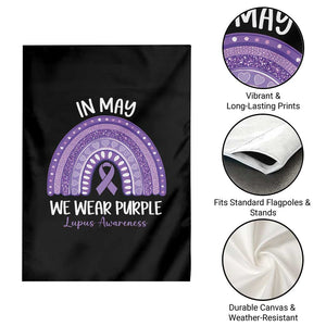 Lupus Awareness Garden Flag In May We Wear Purple Ribbon Rainbow TS10 Print Your Wear