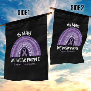Lupus Awareness Garden Flag In May We Wear Purple Ribbon Rainbow TS10 Print Your Wear