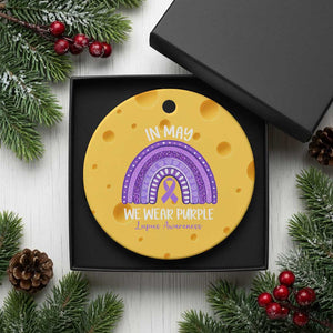 Lupus Awareness Ceramic Ornament In May We Wear Purple Ribbon Rainbow TS10 1pc Yellow Cheese Print Your Wear