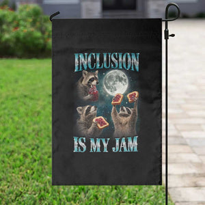 Inclusion Is My Jam Garden Flag Raccoon Meme Neurodiversity SPED Teacher Gift TS10 Print Your Wear