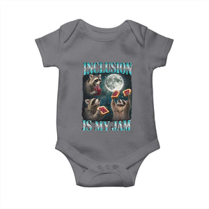 Inclusion Is My Jam Baby Onesie Raccoon Meme Neurodiversity SPED Teacher Gift TS10 Charcoal Print Your Wear